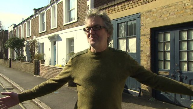 James May outside his home