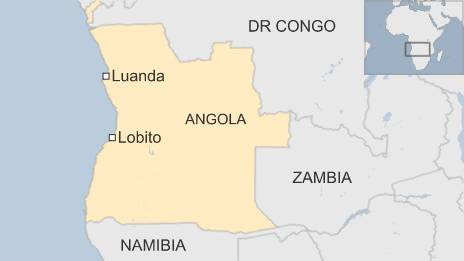 BBC map showing Angola