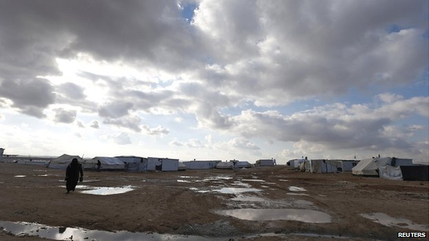 refugee camp near the border with Syria